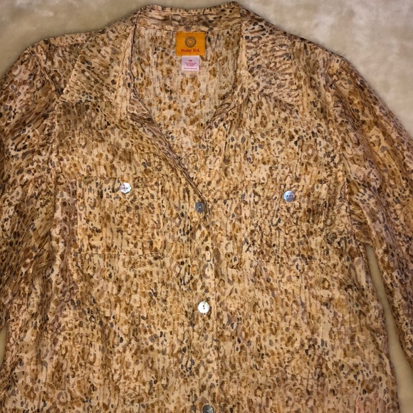 Ruby Rd. Printed Button Down - Picture 2 of 7